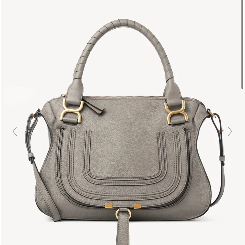 EUC Chloe Marcie Satchel medium gray